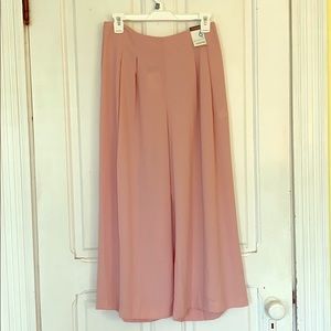 Mauve Wide Leg Crop Pants